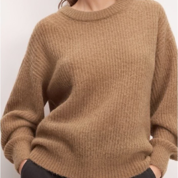 Everlane the Alpaca Crew Neck Sweater in Warm Taupe Sz S - Picture 2 of 13